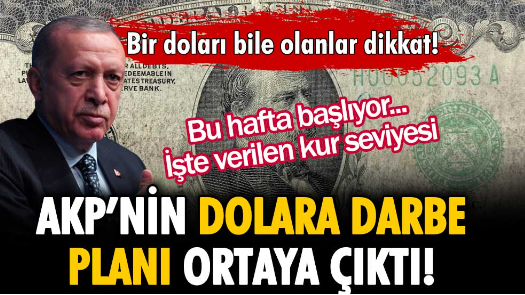 AKP'nin yeni 'dolar planı' bu hafta devreye giriyor... İşte tarih ve istenen kur seviyesi