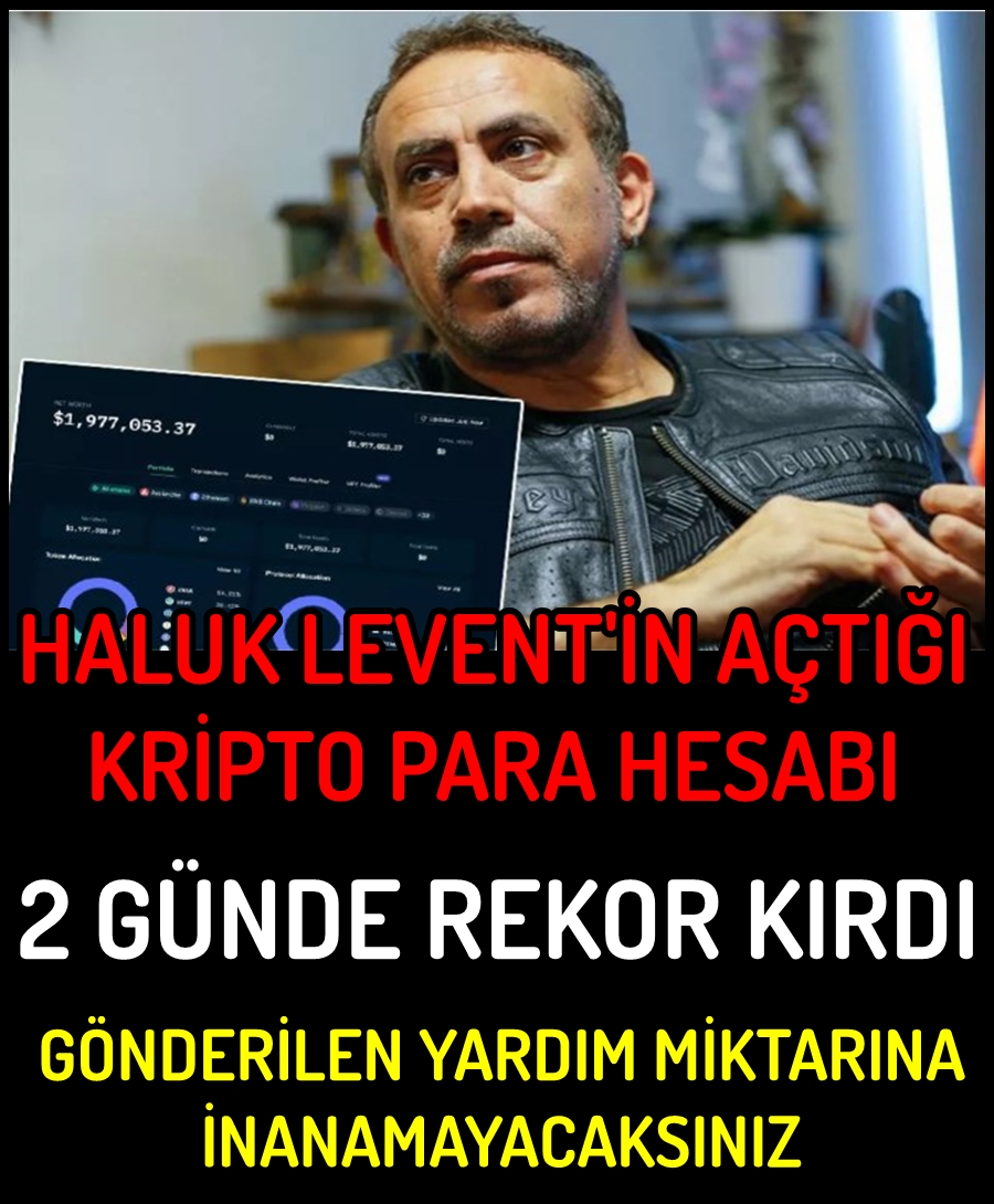Haluk Levent'in bağış için açtığı kripto cüzdana rekor katkı!