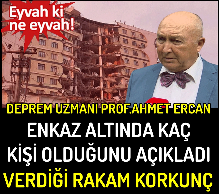 Prof. Dr. Övgün Ahmet Ercan Maraş depremleri sonrasında göçük altında olan vatandaş sayısını açıkladı...